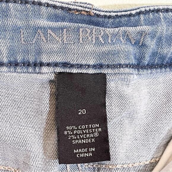 Lane Bryant Womens Stretch Mid Rise Rolled Cuffs Jeans Denim Shorts Blue Size 20 - Picture 8 of 13